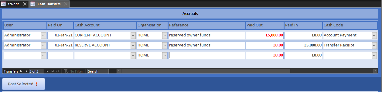 bank transfers