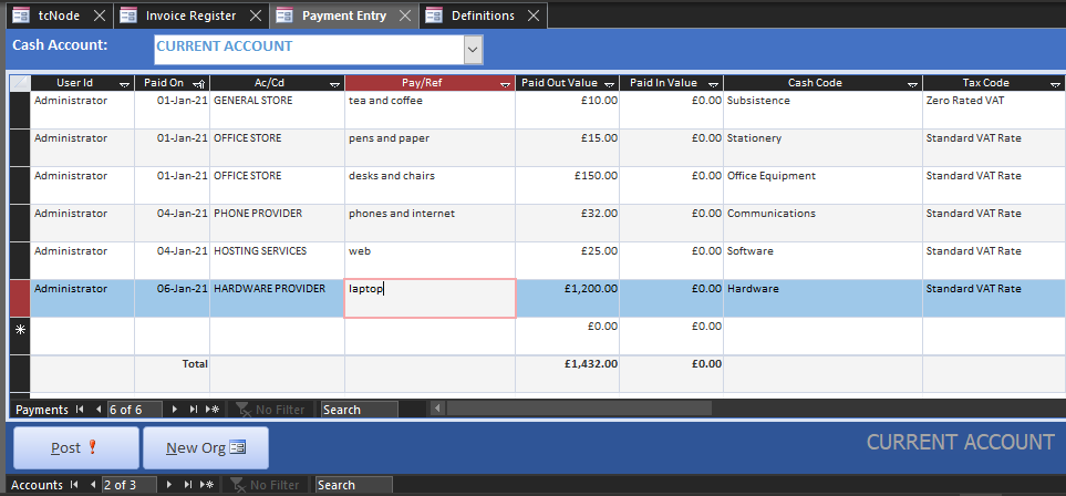 miscellaneous payments