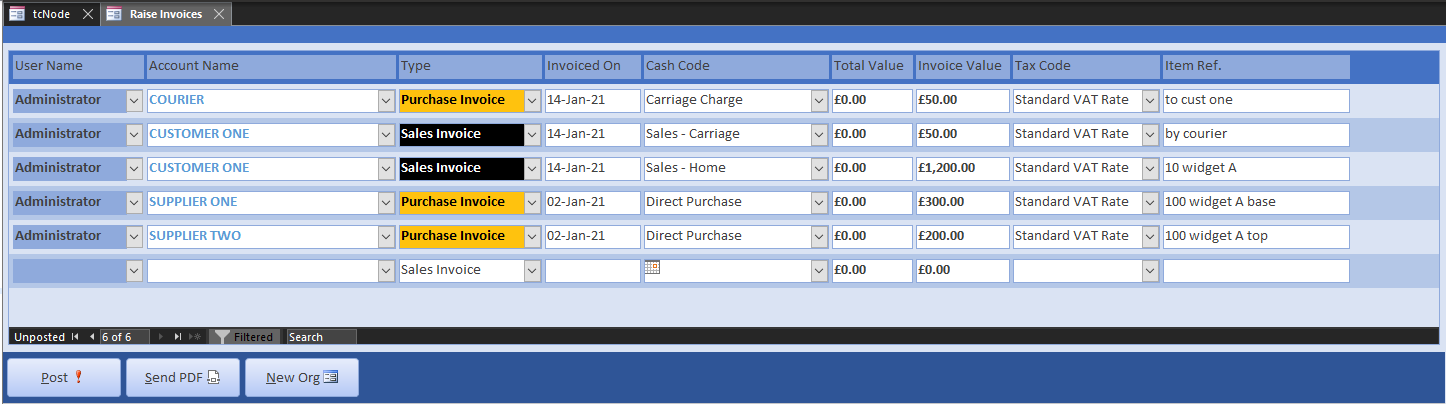 raise invoices