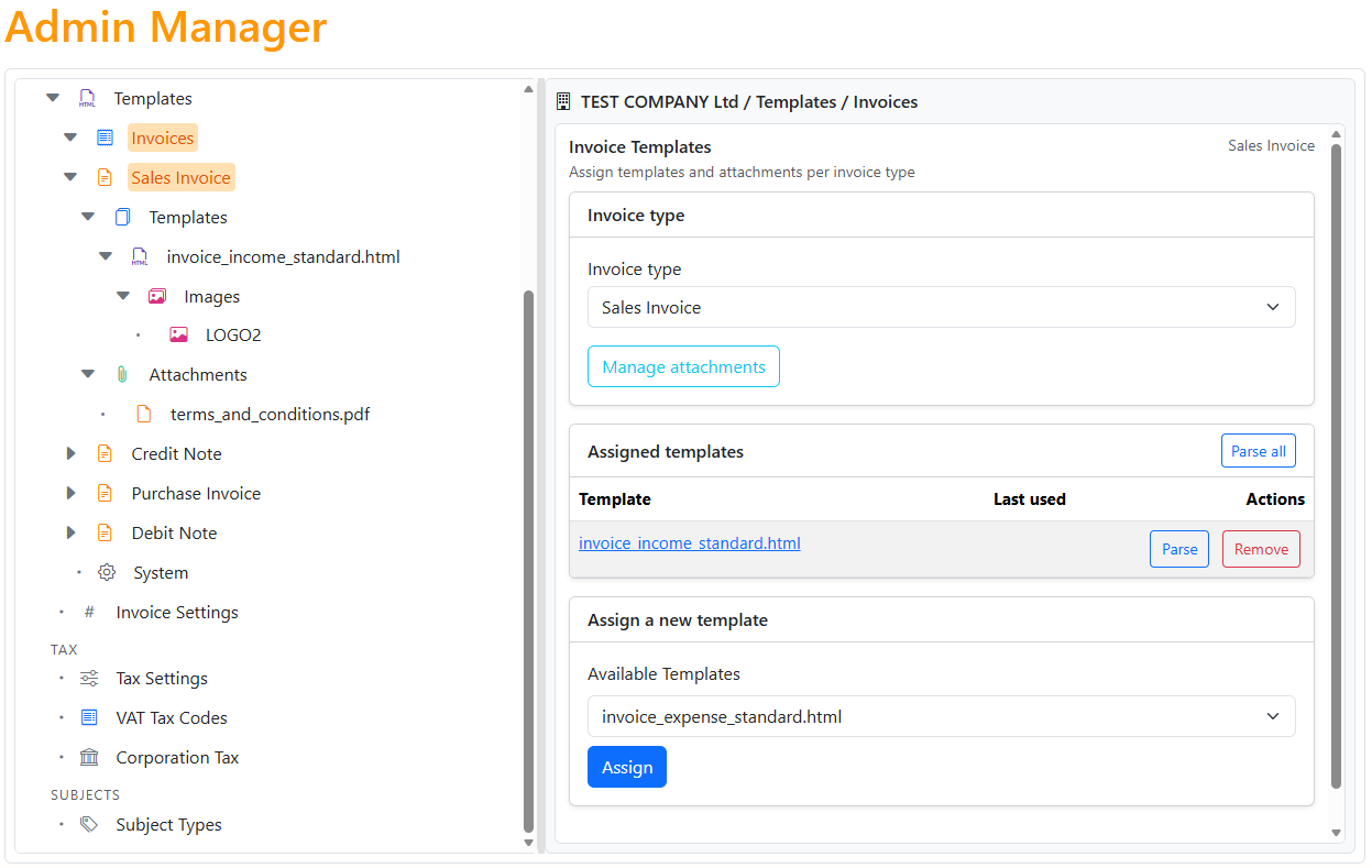 Admin Manager HTML Templates
