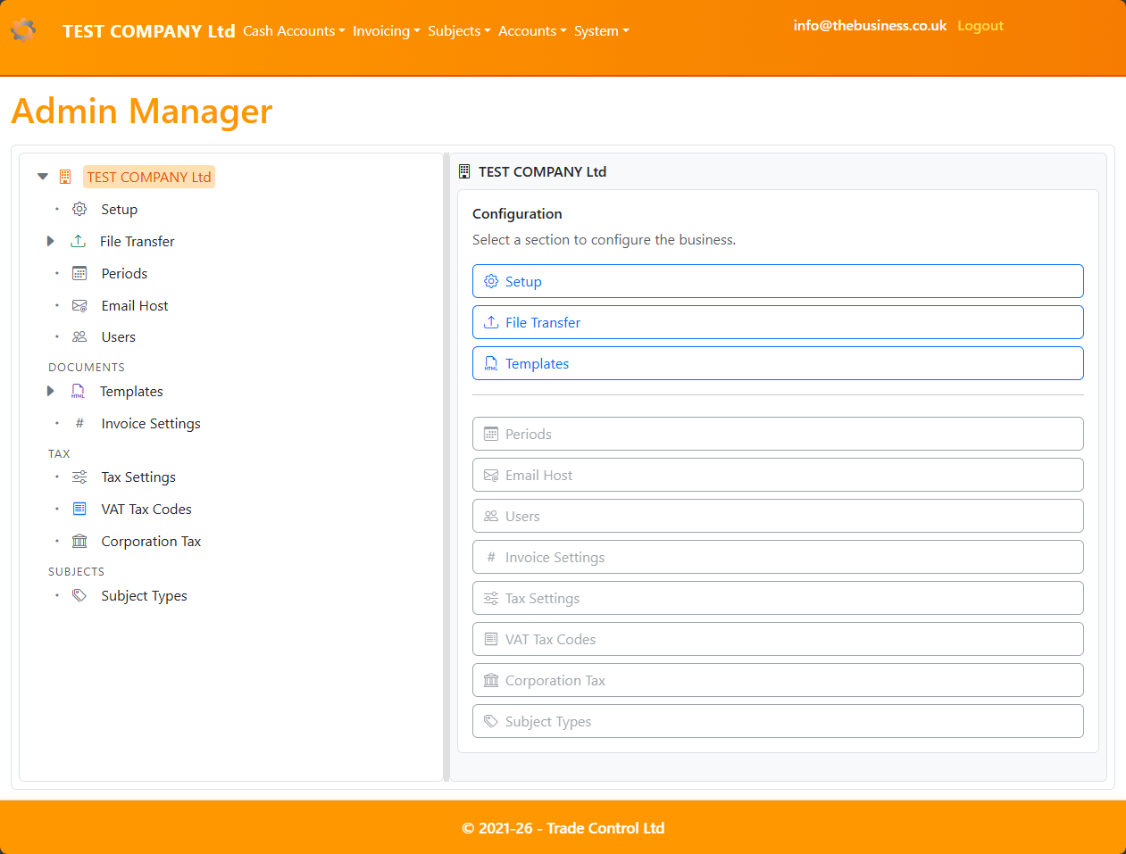 Admin Manager Overview