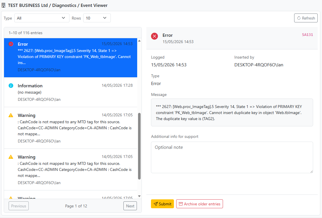 Event Viewer