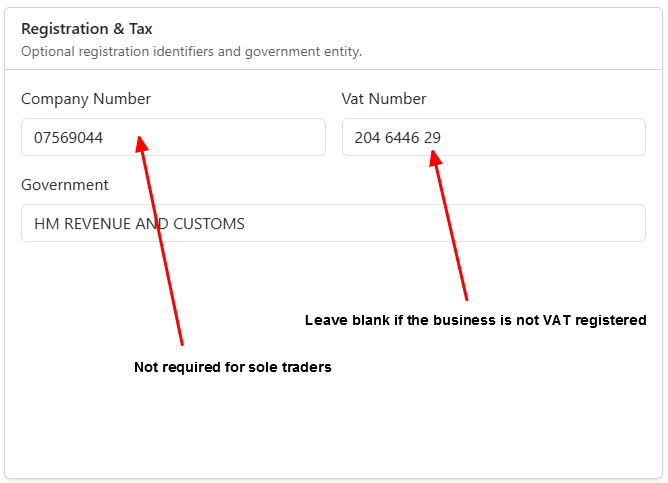 Registration and Tax