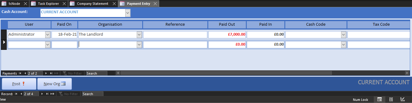 Accrual Payments