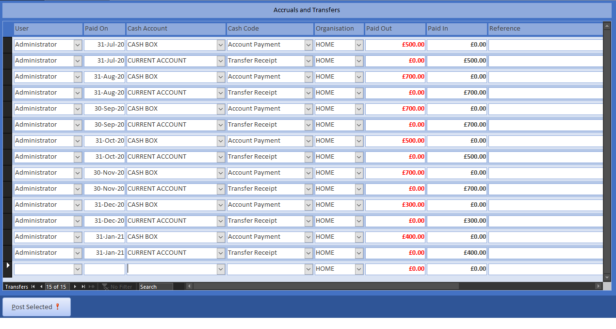 Cash Deposits