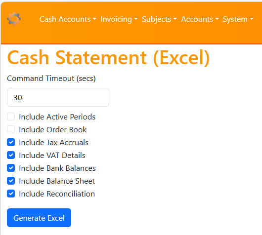 Cash Flow Parameters