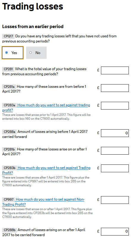 losses carried forward