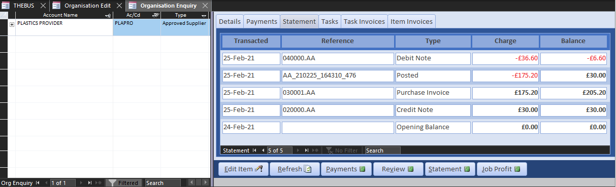 Demand Account Statement