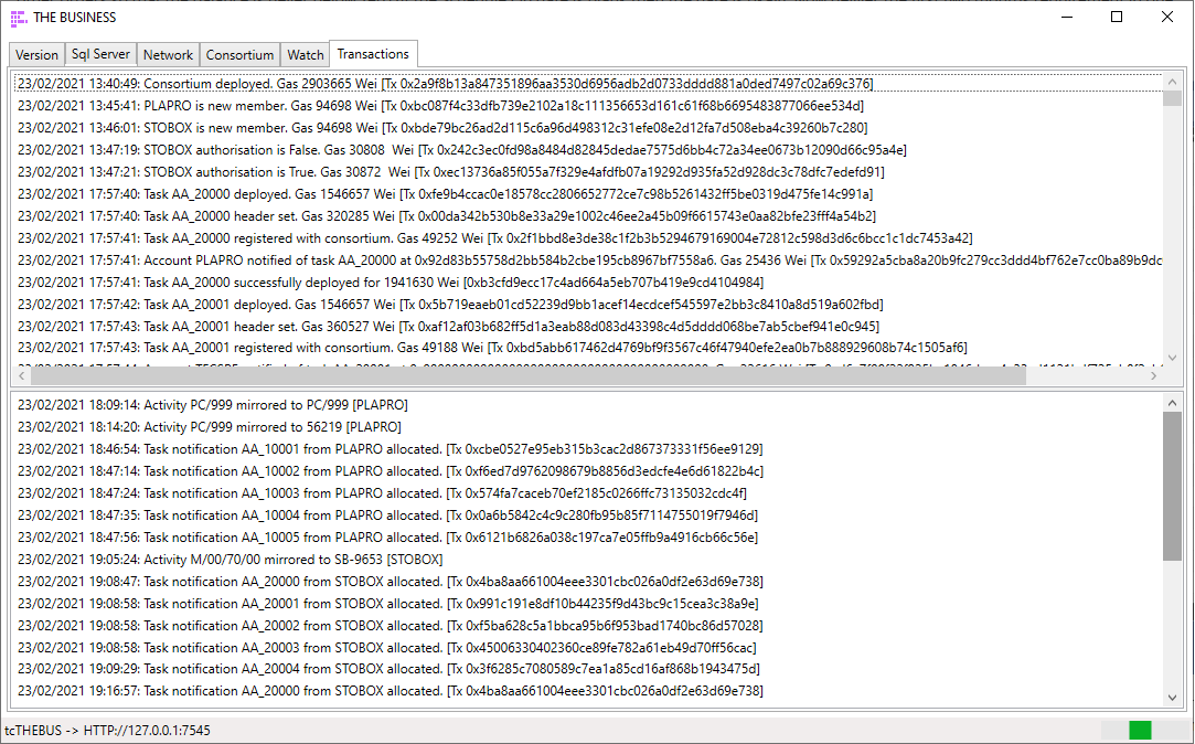 Network Service Log