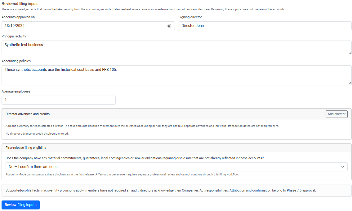 Review Companies House filing meta-data.